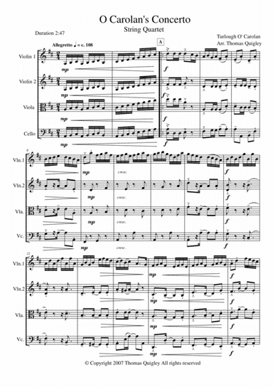 O Carolan's Concerto (arr. Thomas Quigley)
