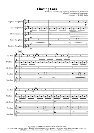 Chasing Cars (arr. Kayleigh Huelin)