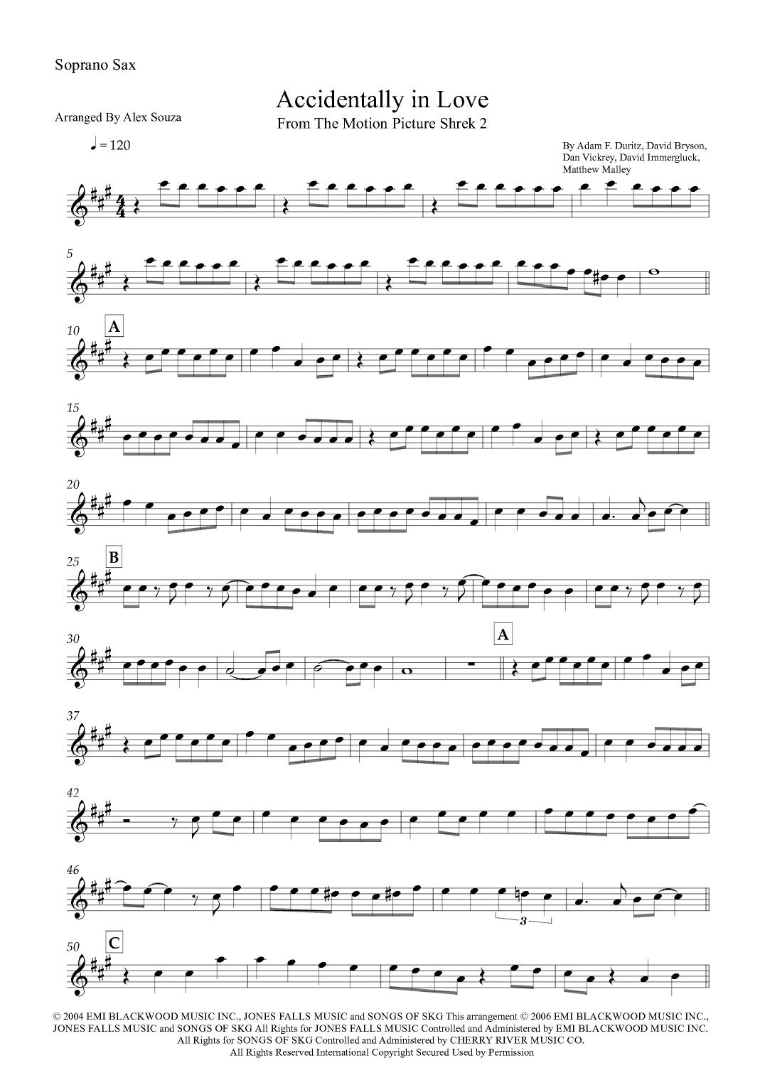 Accidentally In Love (arr. Alex Souza)