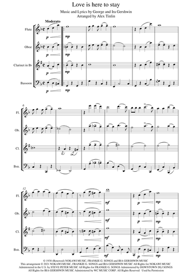 Love Is Here To Stay (arr. Alex Tinlin)