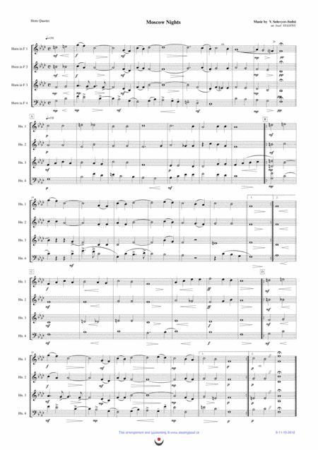 Moscow Nights (arr. Josef Štastný)