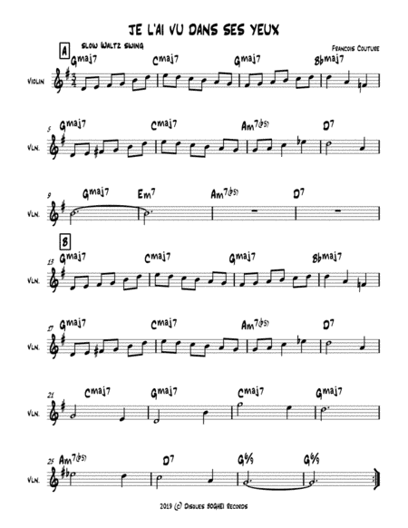 JE L'AI VU DANS SES YEUX