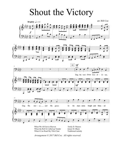 Shout the Victory (male duet) (arr. Bill Coe)