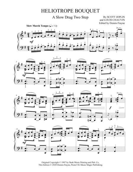 Heliotrope Bouquet (arr. Presto! It's Music Magic Publishing)