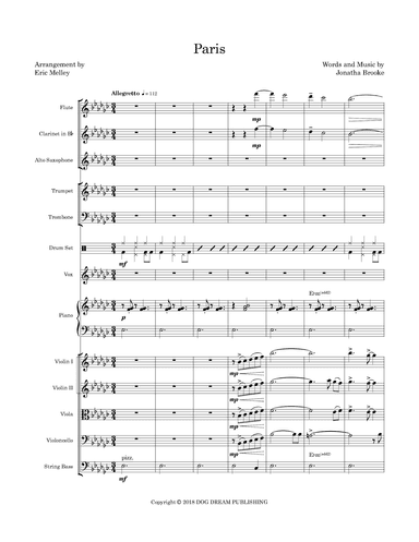 Paris - Score Only (arr. Eric Melley)