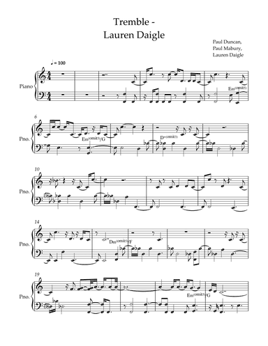 Tremble (arr. by ezequiel)