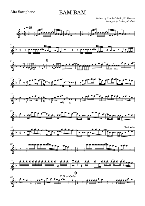 Bam Bam (arr. Zachary Corbett)
