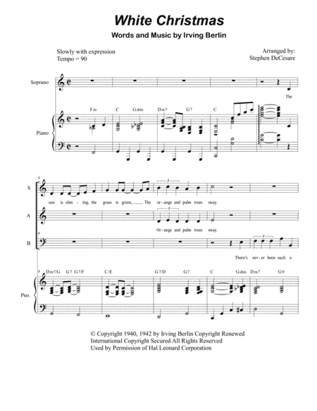 White Christmas (arr. Stephen DeCesare)