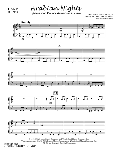 Arabian Nights - Score Only (arr. Mason Sawyer)