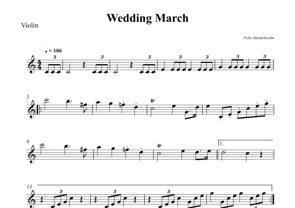 Wedding March (arr. Wesley S. SIlva)