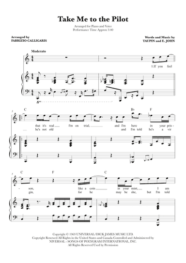 Take Me To The Pilot (arr. Fabrizio Calligaris)