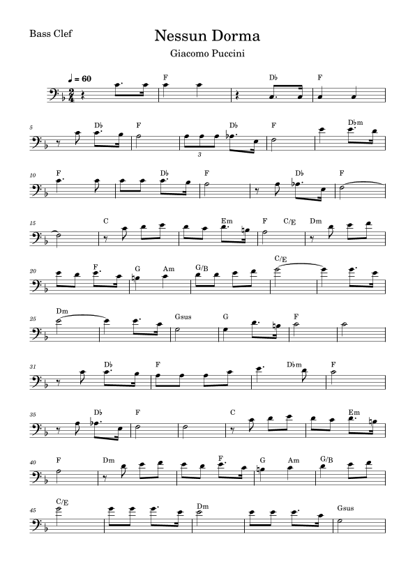 Nessun Dorma (arr. Fabio Eduardo de Oliveira)