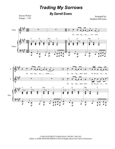 Trading My Sorrows (arr. Stephen DeCesare)