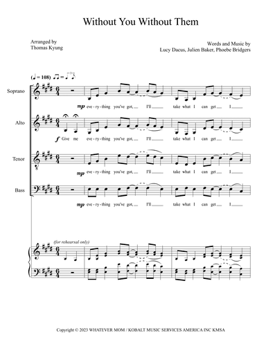 Without You Without Them (arr. Thomas Kyung)