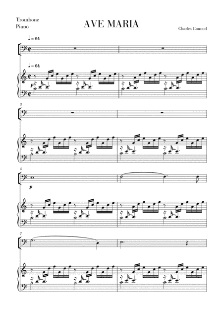 Ave Maria for Trombone (arr. Cadenza Editions)