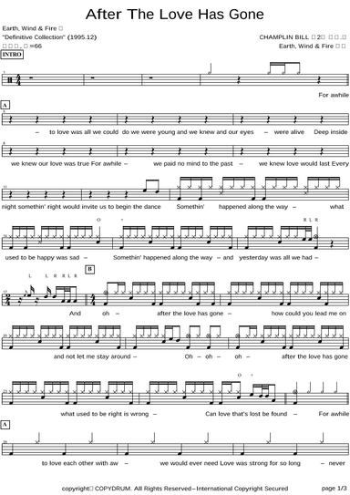 After The Love Has Gone (arr. COPYDRUM)