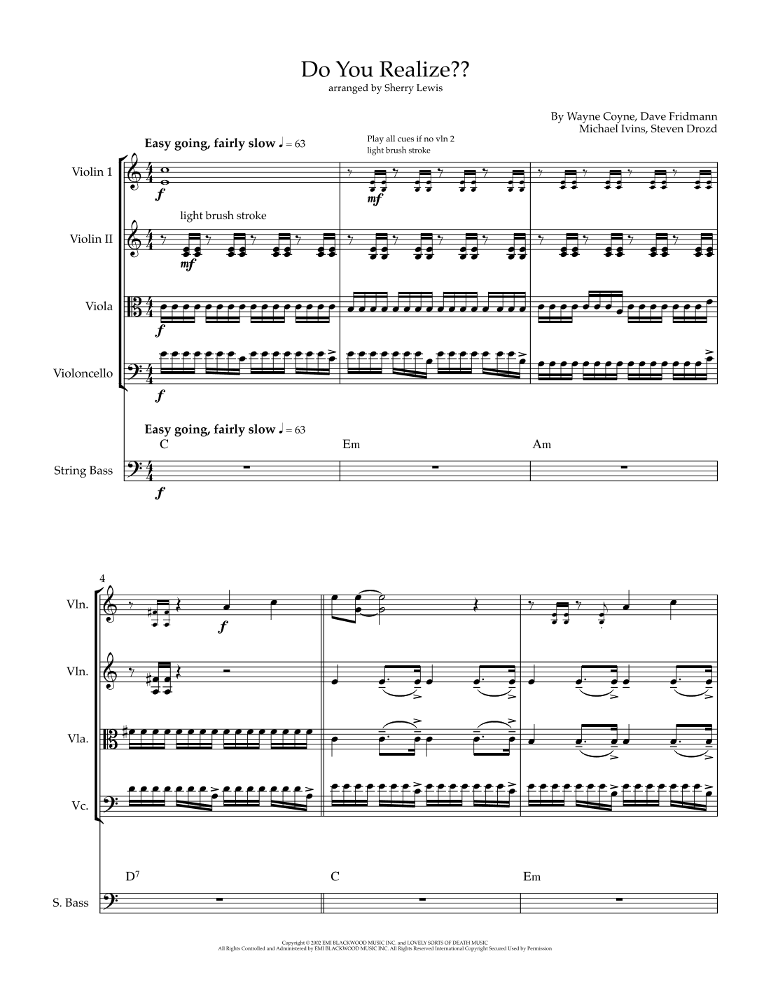 Do You Realize?? (arr. Sherry Lewis)