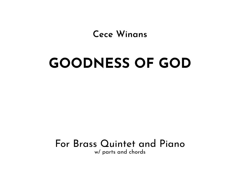 Goodness Of God (arr. Jireh J.)