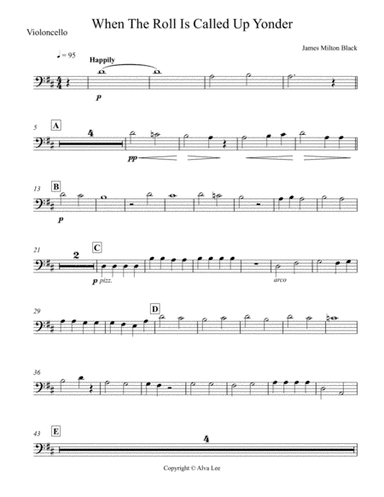 When the Roll Is Called Up Yonder Cello (arr. Alva Lee)