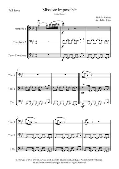 Mission: Impossible Theme (arr. Fabio Britto)