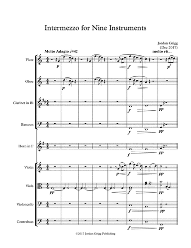 Intermezzo for Nine Instruments