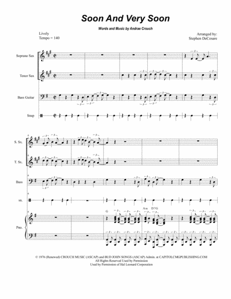 Soon And Very Soon (arr. Stephen DeCesare)