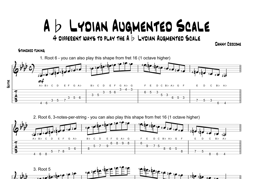 Ab Lydian Augmented Scale (4 Ways to Play)