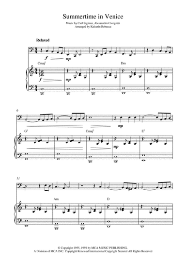 Summertime In Venice (arr. Kaiserin Rebecca)