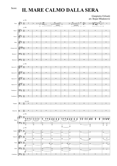 Il Mare Calmo Della Sera (arr. Bojan Mladenović)