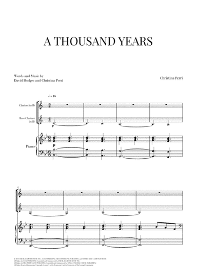 A Thousand Years (arr. Cadenza Editions)