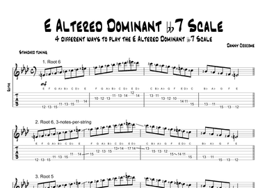 E Altered Dominant bb7 Scale (4 Ways to Play)