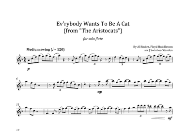 Ev'rybody Wants To Be A Cat (arr. J Swinhoe-Standen)