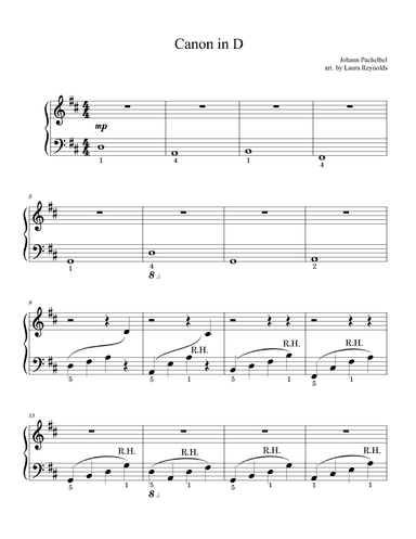 Canon in D (arr. Laura Reynolds)