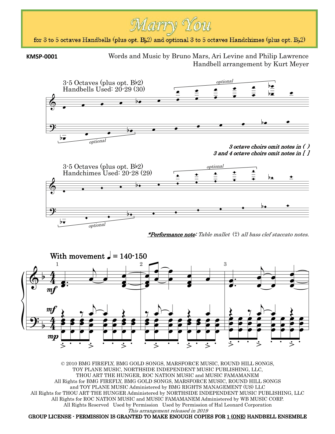 Marry You (arr. Kurt Meyer)