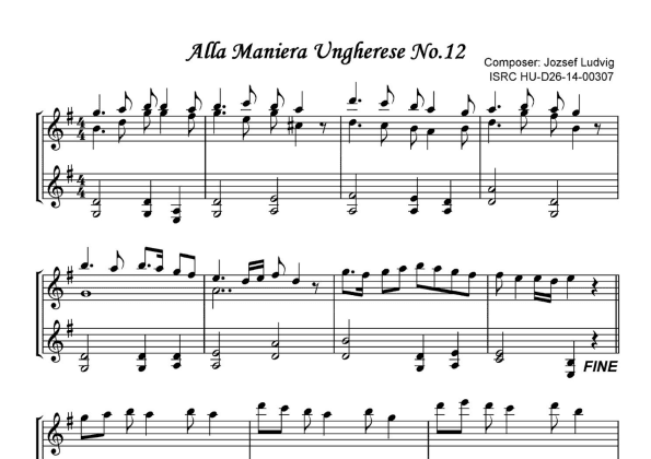 Alla Maniera Ungherese No.12