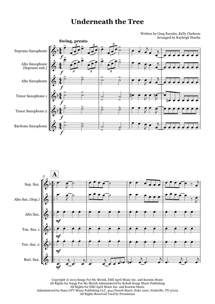 Underneath The Tree (arr. Kayleigh Huelin)
