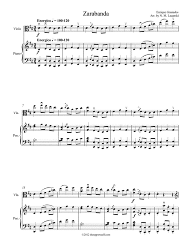 Zarabanda (arr. Nick Lacanski)
