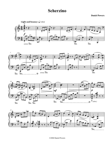 Scherzino for piano