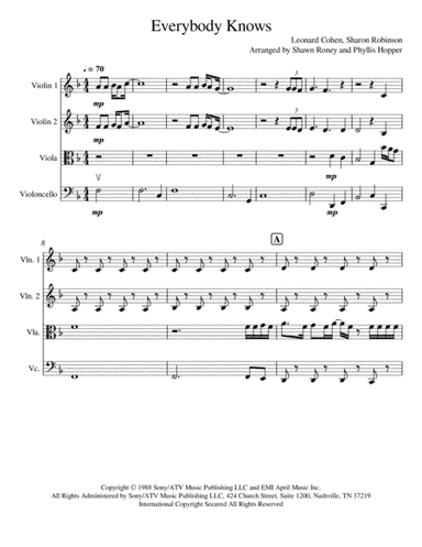 Everybody Knows (arr. Shawn Roney, Phyllis Hopper)