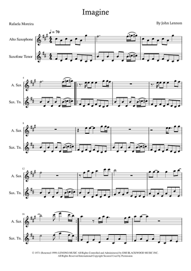 Imagine (arr. Rafaela Moreira)