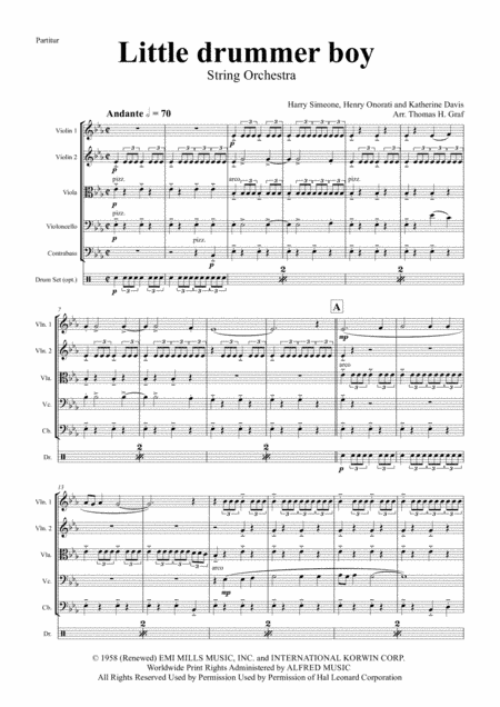 The Little Drummer Boy (arr. Thomas H. Graf)