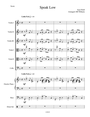 Speak Low (arr. DB Williams)