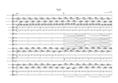 Bach BWV847 - Prelude in C Minor. Brass band arrangement. (arr. Rhodri Tomos)