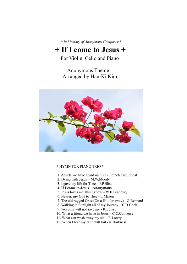 If I come to Jesus (For Piano Trio) (arr. Han-Ki Kim)