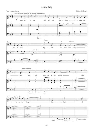 28. Gentle Lady - 36 Songs on Poems by James Joyce
