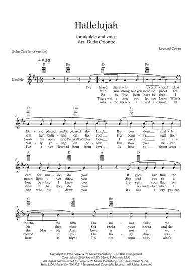 Hallelujah (arr. Duda Oriontte)