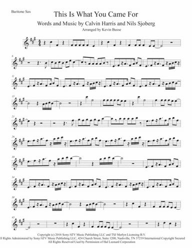 This Is What You Came For (arr. Kevin Busse)