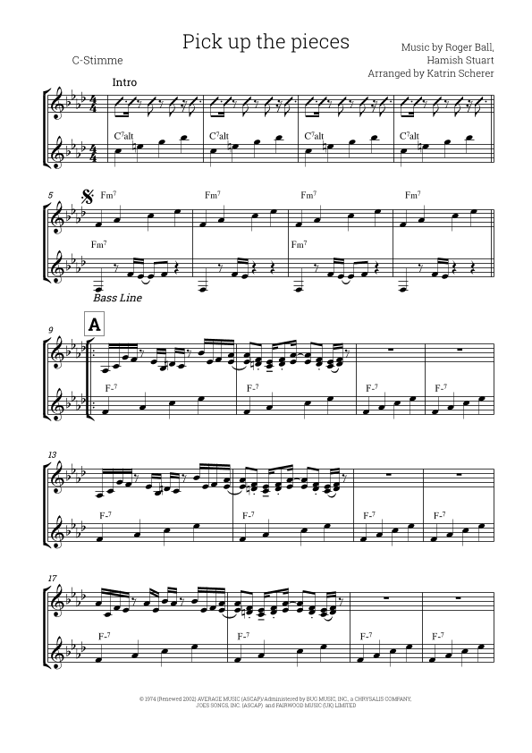 Pick Up The Pieces (arr. Katrin Scherer)