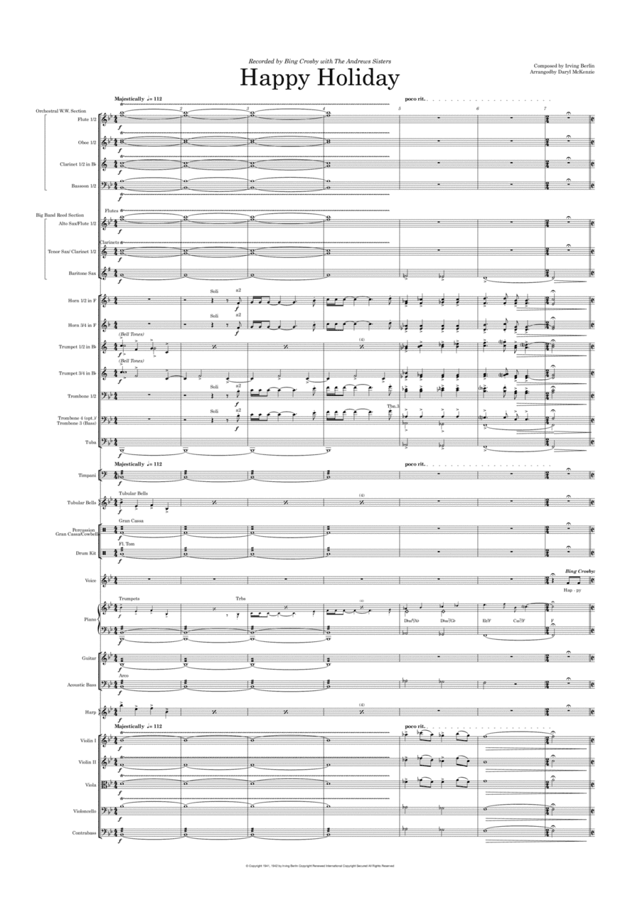 Happy Holiday (arr. Daryl McKenzie)