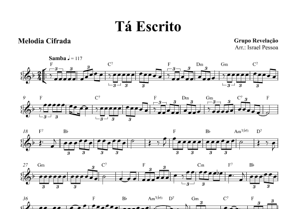 Ta Escrito (arr. Israel Pessoa)